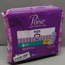 Poise Incontinence & Postpartum Pads for Bladder Leaks, 3 Drop Light Absorbency, Regular Length, 54 Count, Packaging May Vary
