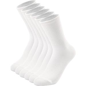 DOKUTOKU 3-12 Pack Womens Crew Socks Size 6-9 LightWeight Thin Casual Calf Socks (D2048-3W), Size: 6-9