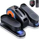 GUGTTR Under Desk Elliptical Machine, Electric Elliptical Leg Exerciser for Seniors Fully Assembled, Quiet & Portable Electric Seated Pedal Exerciser with Remote Control & 12 Adjustable Speeds