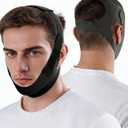 NOIKO Anti Snoring Chin Strap Adjustable, High Elasticity Traceless Chin Strap for Sleeping, Effective Anti Snoring Device, Snore Stopper Breathable and Durable for Adult (L)
