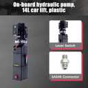 220V 60Hz Hydraulic Power Unit, Hydraulic Motor, Dump Trailer Pump14L Plastic Reservoir, Manual Button Control, for Auto Lifts, Vehicle Repair, Garage Equipment, and Industrial Applications