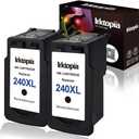 Inktopia Remanufactured Ink Cartridge Replacement for Canon PG-240XL 240XL PG240XL PG-240 240 XL (2 Black) for PIXMA MG3620 MG3520 MX532 MX472 MX452 MG2120 MX392 MX432 MX512 MG3600 Printer