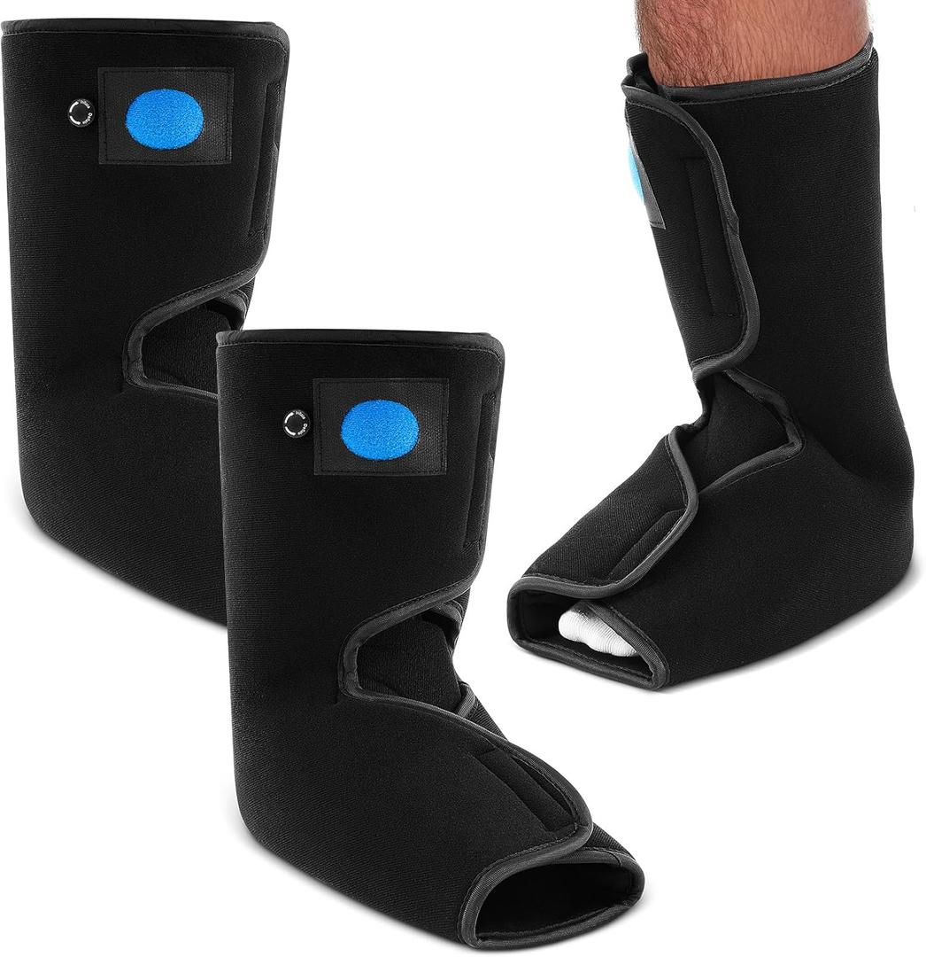 Geiserailie 2 Pcs Short Air Cam Walking Boot, Fracture Boot with Adjustable Bladder & Knob, Medical Ankle Boots for Foot & Ankle Fractures, Sprains & Injury Stabilization(M 10.2 x 9.4 Inch)