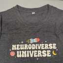 Autism Awareness Shirt Women Autism Shirts Autism Acceptance Tshirt Neurodiversity Mental Health Short Sleeve Top Dark Grey
, S