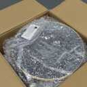 EI enjonirinjonir 80pcs Black Dessert Plates with Gold Rim,7.5inch Heavy Duty Disposable Matte Plastic Party Platos Frosted Small Black Dessert/Cake/Appetizer Plastic Plates for Wedding/Tea Party