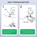 Replacement Fan Remote Control Compatible for Dyson DP01 DP03 TP02 TP03 Pure Cool Link Purifying Fan, Part Number 967400-01 (Sliver Color with Battery) (Silver)