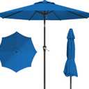 10FT Patio Umbrella, Outdoor Umbrella with Push Button Tilt and Crank, 8 Sturdy Ribs, UV Protection & Waterproof Market Umbrella for Pool, Backyard, Beach, Deck (Royal Blue)