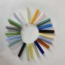 Glass Straws Reusable Shatter Resistant - Bar Drinking Swizzle Straws with Cleaning Brush, Perfect for Cocktail, Smoothies, Coffee, Juice (16 PCS Long+Short)