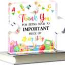 Teacher Appreciation Gifts - 4 Inch Puzzle Shaped Acrylic Paperweight - Thank You for Being Such an Important Piece of My Story, Meaningful Teacher Gift Birthday Teachers' Day Thank You Keepsake