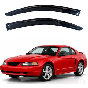 KPY Rain Guards Fit for 1994-2004 Ford Mustang, Out-Channel Window Visors Vent Wind Deflectors 2PC, Car Accessories for 94-04 Mustang