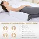Wedge Pillow for Sleeping, Side Sleeper Body Back Positioners for Back Pain, Preventing Bedsores, After Surgery, Pregnancy Support, Ankle Support, Bed Wedge Pillow for Side Sleepers, 20 Inch Length
