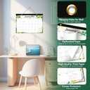 5 x Desk Calendar 2026-2027, 18 Months Desktop/Wall Calendar 2026 Run until Jun. 2027, 17" x 12" Large Desk Planner, Home School Office Supplies for Women & Men (Yellow)