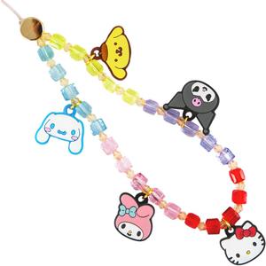 Sonix Sanrio Beaded Wristlet & Phone Strap | Detachable Cell Phone Lanyard with Silicone Charms - Hello Kitty & Friends