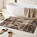 Entrance Rugs Indoor 2x3 Brown Entry Rug Washable Abstract Coffee Small Area Rug Non-Slip Low Pile Throw Rugs for Entryway, Kitchen Floor, Front Door Indoor Door Mat, Bathroom, Bedroom Bedside