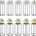 Nuptio Black Vases - 10 Pcs, 23.6 Inch Tall, Perfect for Wedding Centerpieces and Home Party Decorations