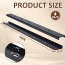 4 Pack C Channel Steel Support 30" L X 2" W Black Metal Support Heavy Duty Bracing Hidden C Brackets for Table Top Live Edge Slab Woodworking (30 Inch)