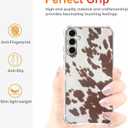 Case for Samsung Galaxy S25+ with Cowhide Pattern,Farm Animal Retro Western Cattle Desgin,Trendy Soft TPU Phone Cover Bumper(S25+,Leather)