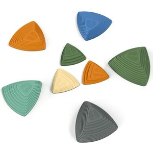 Gentle Monster Stepping Stones for Kids, Set of 6/8/11 PCS for Balance with Non-Slip Bottom - Exercise Coordination and Stability(8PCS Morandi)