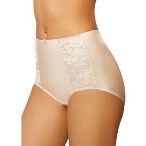Bali Double Support, Women's Cool Comfort Underwear, Full Coverage Brief Panty (Large, Light Beige)