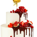 BEISHIDA 3D Number Cake Topper Gold 2 Numbers Happy Birthday Cake Topper 2nd 12th 30th 40th 50th Birthday Cake Toppers for Party Wedding Anniversary Decorations