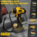Tire Inflator Cordless for Dewalt MAX 20V Battery [Tool Only], 160PSI Portable Air Inflator with Pressure Gauge, Auto-Shut Off & Fast Inflation, Auto Air Pump for Car, Motorcycle, Bike, Ball