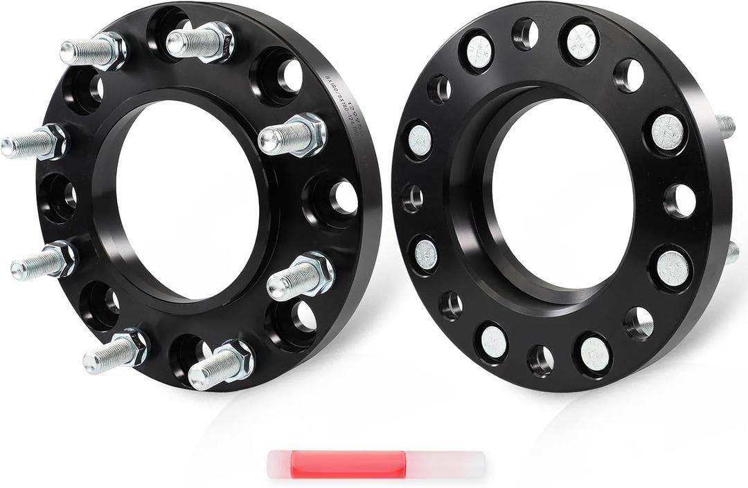 ECCPP 8x180mm to 8x180mm Wheel Spacers hubcentric 1 inch 8 lug Fit for GMC Sierra 2500 HD 3500 HD 2014-2022 | for Chevrolet Silverado 2500 HD 2011-2019 front wheel rims Centric Bore 124.1mm-2PCS