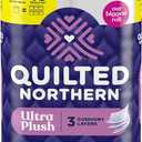 Quilted Northern Ultra Plush Toilet Paper, 8 Super Mega Rolls = 48 Regular Rolls, 3X Thicker*, 3 Ply Soft Toilet Tissue
