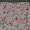 BLENCOT Summer Sexy Off Shoulder Tops for Women Boho Ruffle Sleeve Floral Chiffon Shirts Blouses (Pink, L)