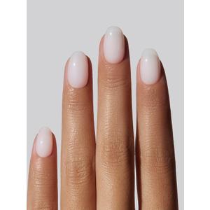 Press On Nails - Salon U-ltimate | Sheer Milk, Extra Short Round Nails, Reusable | 16 sizes - 32 Nails Kit with Glue and Sticky Tabs