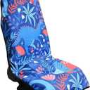 Waterproof Sweating Car Seat Cover for Post Gym Workout, Running, Swimming, Beach and Hiking, Universal Fit Non-Slip Bucket Seat Protector for Cars SUV Trucks, Machine Washable (Dinosaur)