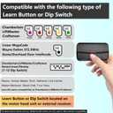 Universal Garage Door Opener Remote 3-Button Compatible with LiftMaster Chamberlain Craftsman Genie Overhead Door Linear Wayne Dalton Opener has Learn Button or DIP Switch Programmable