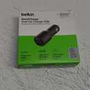 Belkin BoostCharge 42-Watt Dual Port Fast Car Charger w/30W USB-C & 12W USB-A Ports for iPhone 16, 16 Pro, Galaxy S25, S24, Pixel 9 & 8, Nintendo Switch 2 & More - Black
