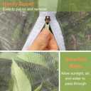 4 Pcs Fruit Tree Netting with Zipper & Drawstring, 4ft x 4ft Insect & Bird Netting for Garden Protection, Ultra-Fine Mesh Garden Netting Pest Barrier, Blueberry Bush Netting Cover