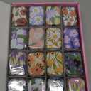 32 Pack Mini Floral Tin Boxes with Hinged Lids - Compact Storage Boxes for Small Items, Gift Wrap, Pill Cases or Mint Tins