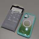 Hekodonk for iPhone 16 Plus Case, Compatible with Magsafe [Built-in Tempered Glass Screen Protector & Camera Lens Protection] Full Body Shockproof Protective Women Girl Bling Case,Green