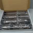 Homemory 9 Pcs Flameless Candles with Embedded Star String Fairy Lights, Battery Operated Candles, LED Fake Candles with Remote Control and Timer, Gray Acrylic