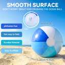 Realspring 12 Pcs Pastel Inflatable Beach Balls Kids Bulk Blue Stripe Jumbo Big Beach Balls Pool Floating Toys for Adults Water Games Baby Shower Birthday Summer Swimming Party Decor Favor(11 Inch)
