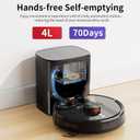 Robot Vacuum and Mop Combo with Self-Emptying, Customizable Map Cleaning with LiDAR Navigation, 6000Pa Suction, Smart No-Go Zones, 70Days Hands-free Robotic Vacuum Cleaner for Floor, Carpet, Pet Hair