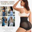 MERYOSZ Butt Lifting Panties High Waisted Tummy Control Shapewear for Women Waist Trainer Mesh Body Shaper Underwear (Black, XL)