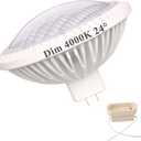 Kapata Dimmable Par64 LED Bulb 500W Replacement 24 Narrow Beam 4000K Neutral White 120V GX16D Base, 1- Pack