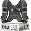 Zeerun Weighted Vest for Women & Men with Reflective Stripe and Adjustable Buckle, Comfortable & Durable Rucking Vest for Walking, Running & Strength Training, 10 Lb