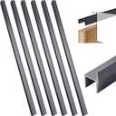 Leinuosen 6 Pcs File Cabinet Rails PVC Hanging Black Document Cabinet Rails for Drawer Sides Letter Size Office File Drawer Holder Organizer Storage, 15.8 Inches Long(1/2 Inch Wide)
