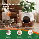 Hidden Cat Litter Box with Faux Plant & Scoop, Drawer Decorative Litter Box Enclosure with Odor Controlled Carbon Filter, Effortless Refilling, Scooping & Cleaning, Leak-Proof Design, Brown