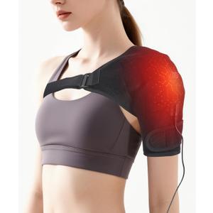 Shoulder-Heating-Pad-Heated-Wrap - 3 Heat Levels Heating Pad for Shoulder Pain for Men Women Frozen Shoulder Pain Relief (Black)