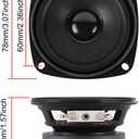 4Pcs 3" 4 Ohm 20W Full Range Woofer Speaker 77mm 3inch Stereo udio Sound Home Theater Loudspeaker for DIY Audio Projects and Replacement