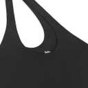 REORIA Butsmooth Women's Trendy Sexy Plunge One Shoulder Sleeveless V Backless Going Out Tank Bodysuits Tops (Black, S)