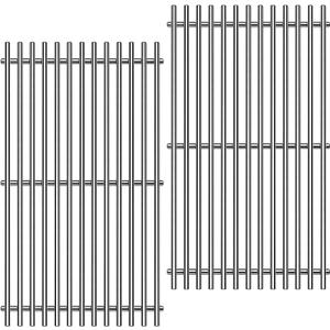 9MM 304 Stainless Steel Grill Grates for Weber Spirit E-210 E-220 S-210 S-220 Gas Grills with Front-Mounted Control 7637 Grill Replacement Parts for Weber Spirit I & II 200 Series 17.5 inch