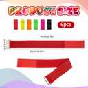 6 Pcs Three 3 Legged Races Bands Colorful Elastic Rope Firm Elastic Bands Races Band for Adults Outdoor Team Building Games