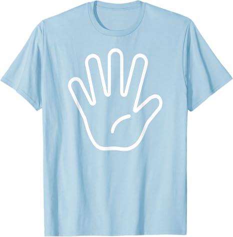 Kids 5th Birthday Fingers Five Years Old Boys Girls T-Shirt Baby Blue, S