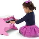 Melissa & Doug Learn-to-Play Pink Piano with 25 Keys and Color-Coded Songbook, 18" x 12.7" x 11.5"